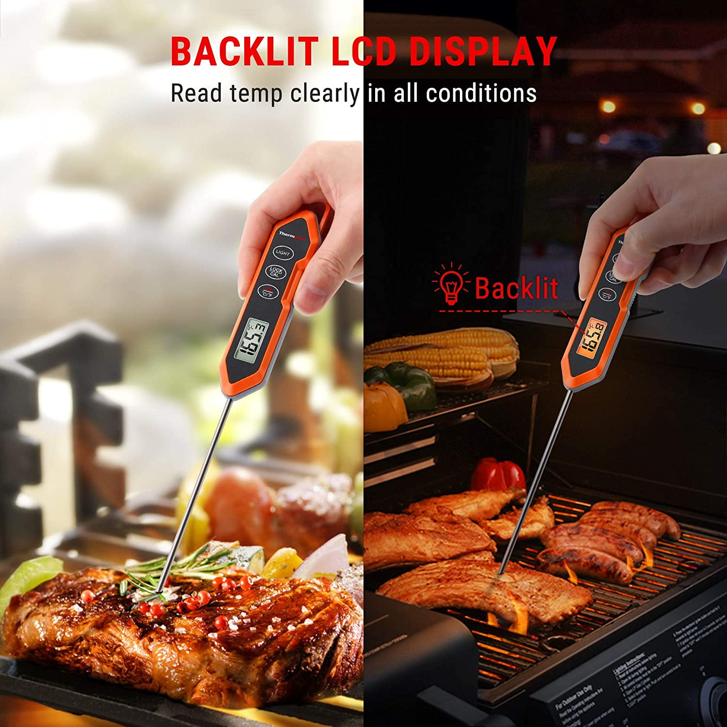 ThermoPro TP15H Waterproof Digital Display Instant Read Cooking Thermometer