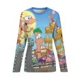thumbnail image 6 of Phineas And Ferb Women’s Pajama Top 3D Digital Print Sleepwear Trendy Crewneck Pullovers Long Sleeve Shirts S, 6 of 8