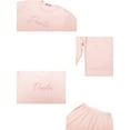 thumbnail image 4 of Conjuntos de pijamas familiares INSPIRE CHIC de manga corta con pantalones capri, ropa de dormir para niños y niñas, color rosa, 4 of 5
