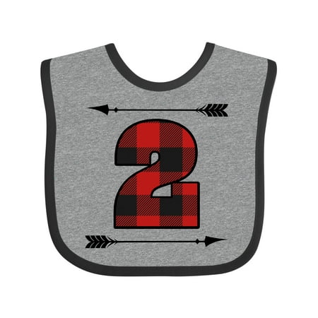 

Inktastic 2nd Birthday Buffalo Plaid 2 Year Old Gift Baby Boy or Baby Girl Bib