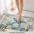 thumbnail image 6 of Teal Starfish Coastal Doormat Outdoor Entrance 16"x24", Summer Beach Nautical Retro Absorb Moisture Dirt Door Mats, Non-Slip Rubber Backing Floor Mats Indoor, Low-Profile Front Door Rugs, 6 of 9