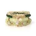 thumbnail image 1 of Xiao Hua Pulseras de cuentas apilables bohemias para hombres y mujeres, brazaletes de cuentas multicapa elásticos bohemios con dijes, joyería multicolor, verde, 1 of 5