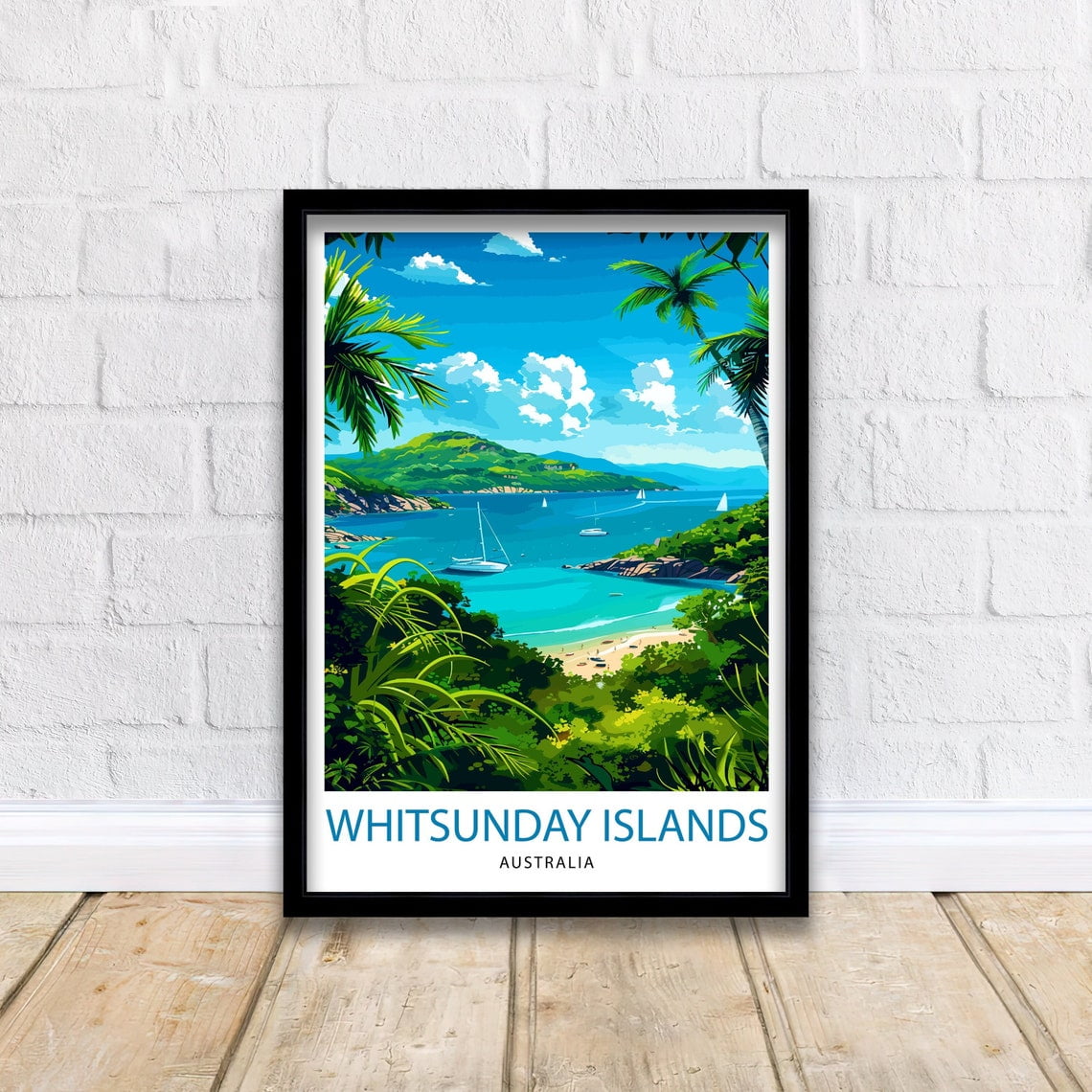 Whitsunday Islands Australia Travel Print Wall Decor Wall Art Whitsunday Islands Wall Hanging Home Décor Whitsunday Islands Gift, Poster Only