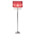 thumbnail image 1 of All the Rages Inc LF1002-RED Lampadaire Abat-Jour Rouge avec Cristaux Suspendus, 1 of 1