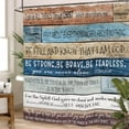 thumbnail image 2 of Stall Barn Door Bathroom Shower Curtain 36W by 72H Inch Wooden Wood Half Small Rustic Farmhouse Camper RV Polyester Fabric 12 Plastic Hooks Waterproof Decor, 2 of 6