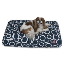 Majestic Pet | Fusion Shredded Memory Foam Rectangle Pet Bed For Dogs, Removable Cover, Navy Blue, Small