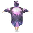 thumbnail image 2 of FORMRS Wearable Blanket Hoodie with Sleeves for Kids Cozy Flannel Sweatshirt, Pink Road, 2 of 7