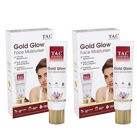TAC - The Ayurveda Co. Kumkumadi Face Moisturizer - Hydrating Cream for Dry, Oily & Acne-Prone Skin 20ml (pack of 2)