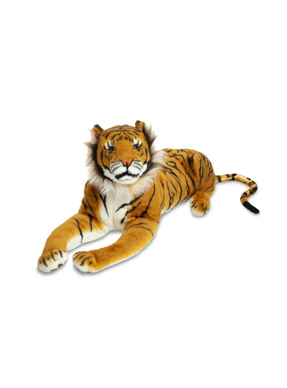 Melissa & Doug Giant Tiger - Lifelike Stuffed Animal, Over 5 Feet Long (Includes Tail)