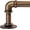 Antique Brass, variant on Industrial Curtain Rods 18 to 144 in,Blackout Curtain Rod,Adjustable Length,1 in Diameter Pipe,with Aluminium Finials (Antique Brass, 18” to 144”)