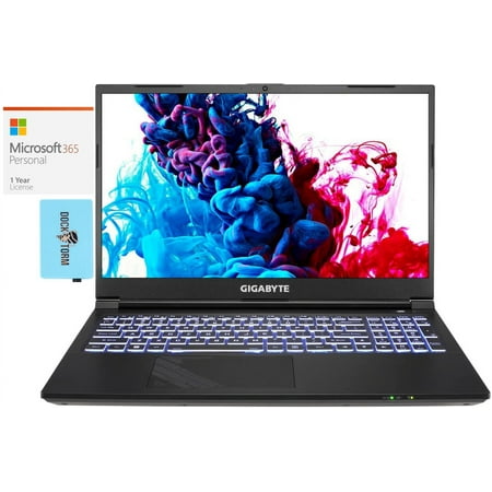 Gigabyte G5 KF5 Gaming/Entertainment Laptop (Intel i7-12650H 10-Core, 15.6in 144 Hz Full HD (1920x1080), Win 11 Home) with Microsoft 365 Personal , Dockztorm Hub