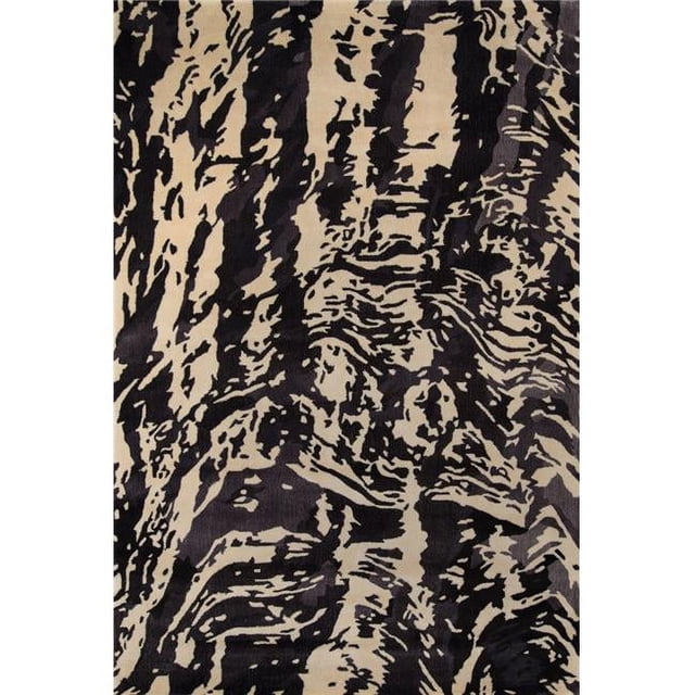 Momeni NEWWANW145CHR2680 New Wave Chinese Hand Tufted Area Rug, Charcoal - 2 ft. 6 in. x 8 ft.