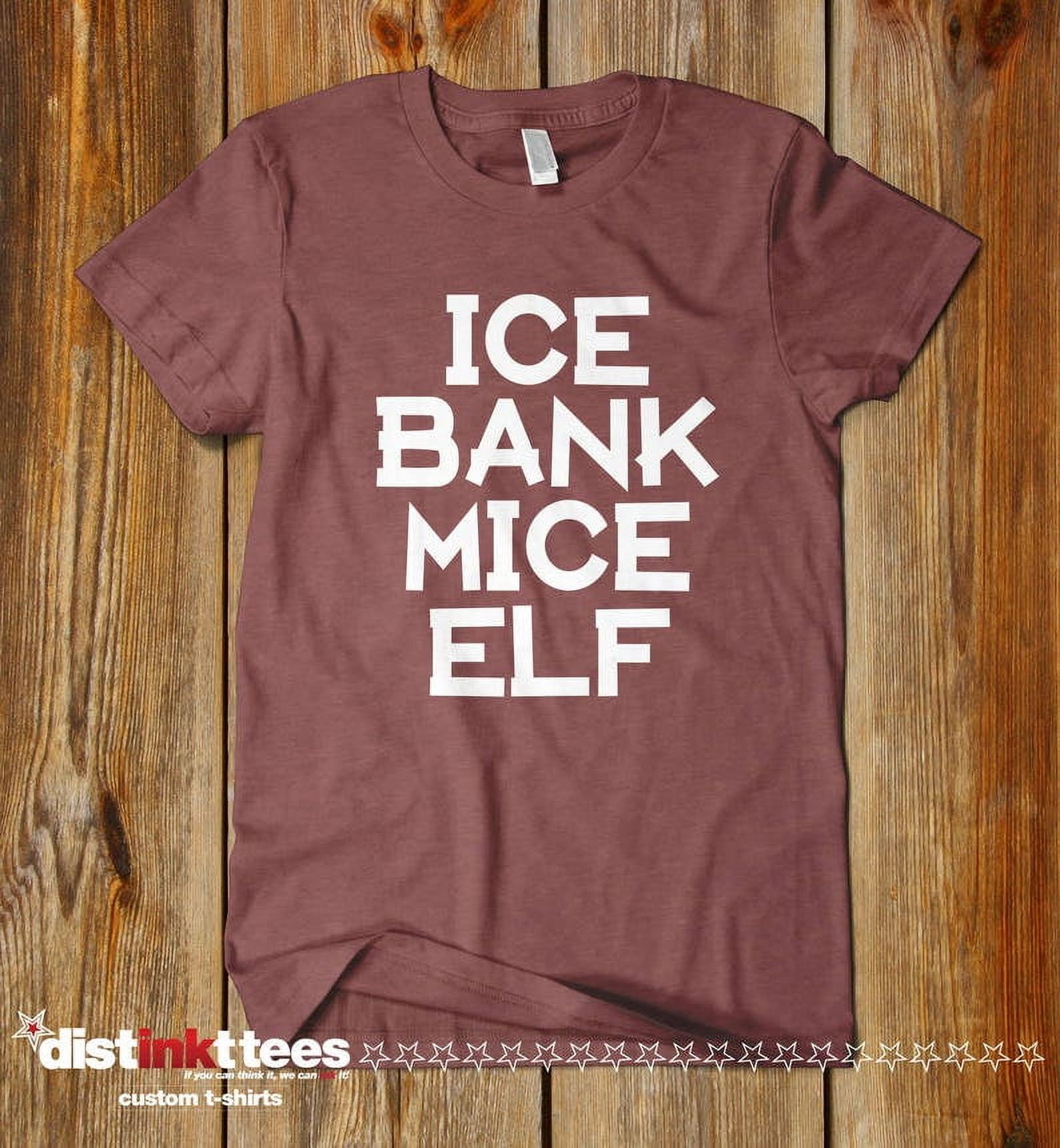 Ice Bank Mice Elf Funny Shirt - Vintage Heather Navy, Large | Unique Drink Local Beer Gift