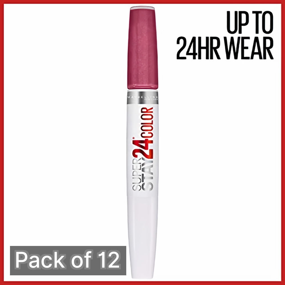 Maybelline Super Stay 2-step Liquid Lipstick, Timeless Rose (Pack of 12)