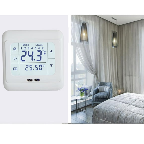 Thermorégulateur Numérique Programmable Thermostat Écran Tactile Chauffage de la Pièce