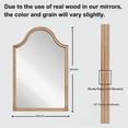 thumbnail image 6 of Arched Mirror Wood Frame, 24" x 36"Arched Wall Mirror Rustic Farmhouse Mirror for Bathroom, Entryway, Hallyway, Living Room and Bedroom, 6 of 7