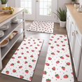 thumbnail image 2 of Red Strawberry Plants Fruit Dot White Pattern Kitchen Rugs Sets Of 3,Kitchen Runner Rugs Non Skid Washable,Decorative Kitchen Floor Mats for Kitchen,Sink,Laundry,17"x30"+ 17"x47" + 17"x59", 2 of 6