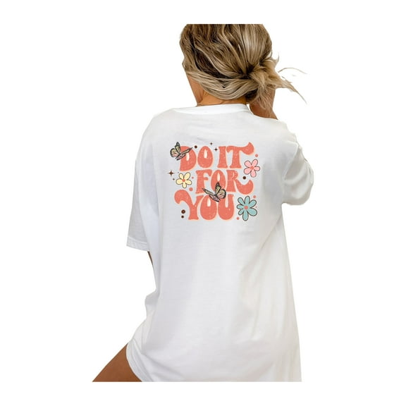 Trenz Shirt Company Do It For You Ladies Short Sleeve T-Shirt-White-5XL