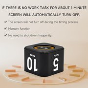 Rotating Pomodoro Timer,Desk Productivity Flip Timer, ADHD Tool Cube Countdown Stopwatch for Work, Study,Kitchen