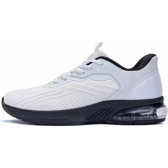 MAYKX Men’s Slip-On Walking Shoes – Cushioned Sole Strong Heel Easy to Clean Running Shoes for Daily Commutes