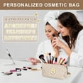 thumbnail image 4 of DAKIMOE Makeup Bag Cosmetic Bags Organizer Personalized Initial Travel Essentials Toiletry Bag for Birthday Christmas Girlfriend Teacher Valentines Day Gifts, 4 of 9