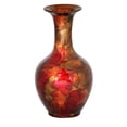 thumbnail image 4 of 18" Foiled & Lacquered Ceramic Vase - Ceramic, Lacquered In Copper W/ Black Show-Through, 4 of 5
