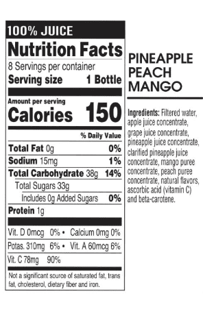Tropicana Pineapple Peach Mango 10oz