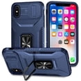 thumbnail image 1 of Funda para GANGXUN iPhone X - Soporte metálico, Función magnética, Azul, 1 of 5