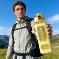 thumbnail image 5 of Sports Water Bottle with Straw, Small Square Leakproof Water Bottle, Bounce Cap Portable Cup for Gym Fitness Outdoor School (Yellow), 5 of 7