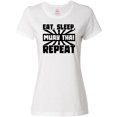 thumbnail image 3 of Inktastic Eat, Sleep, Muay Thai, Repeat Women's T-Shirt, 3 of 5