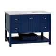 thumbnail image 6 of Lakeshore 48" Bathroom Vanity with Royal Blue Cabinet and Engineered Carrara Top, 6 of 6