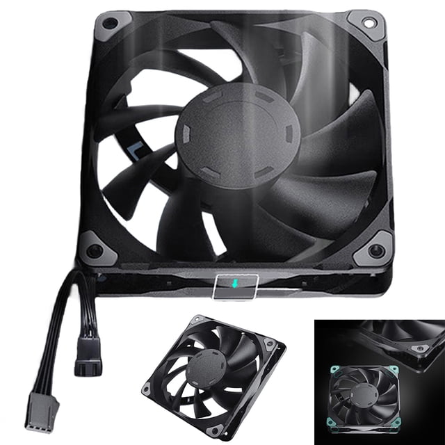 Ventilador Con Carcasa para PC Ventilador Refrigeración PWM 4 Pines Enfriador CPU para Refrigeración Carcasas Ordenador