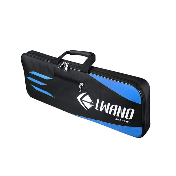 Bolsas de transporte de arco Estuche de arco de desmontaje de gran calidad resistente al desgaste Bolsillos desmontables Estuche de tiro con arco interior y exterior totalmente acolchado Negro y azul Inevent OD003065-02