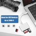 thumbnail image 3 of SD Card Reader for iPhone iPad, 3in1 USB C OTG Adapter Memory Card Reader Camera Card Reader for SD/Micro SD/SDHC/SDXC, 3in1 for iPhone, 3 of 5