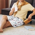 thumbnail image 3 of Wukai Dachshund Dog Puppy Men’s Short Pajama Pants With Pockets Soft Sleep Pj Shorts for Men-4X-Large, 3 of 6