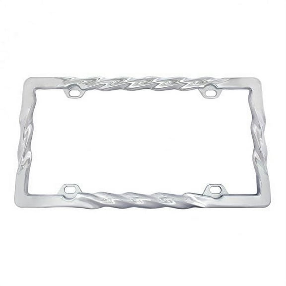 Chrome Twist License Plate Frame