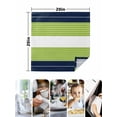 thumbnail image 5 of Hokiten Kitchen Dinner Napkins Set of 8 Navy Blue Green Stripe Cloth Napkins Reusable Washable Table Napkins for Weddings Cocktail Parties Holiday Table Decor 20x20 Inch, 5 of 8