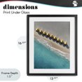 thumbnail image 4 of Stupell Industries Tropical Yellow Cabanas Along Shore Black Framed Print Under Glass, 13 x 16, by Franklyn Gregory, 4 of 8
