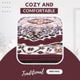 thumbnail image 2 of KOOL HOME Traditional Sakarya Area Rug - CO17_640_Burgundy Premier Collection Indoor Medallion Rectangular Area Rug Soft Polypropylene Classic Colors Rugs for Bedroom, Living Room, Floor Covering., 2 of 6