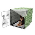 thumbnail image 2 of Banana Leaf Dog Crate Cover, Vivid Green Tropical Leaves Botany Ecology and Paradise Nature Theme, Easy to Use Pet Kennel Cover for Dogs, 35" x 23" x 27", Green Pistachio Green, by Ambesonne, 2 of 6