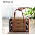 thumbnail image 2 of 4X Cesta Tejida para Picnic, Bolsa de Almacenamiento de Mimbre con Asa, Cesta de Bambú Plegable con Asa para Compras de Frutas y Alimentos, Cesta de Bambú Plegable B, 2 of 5
