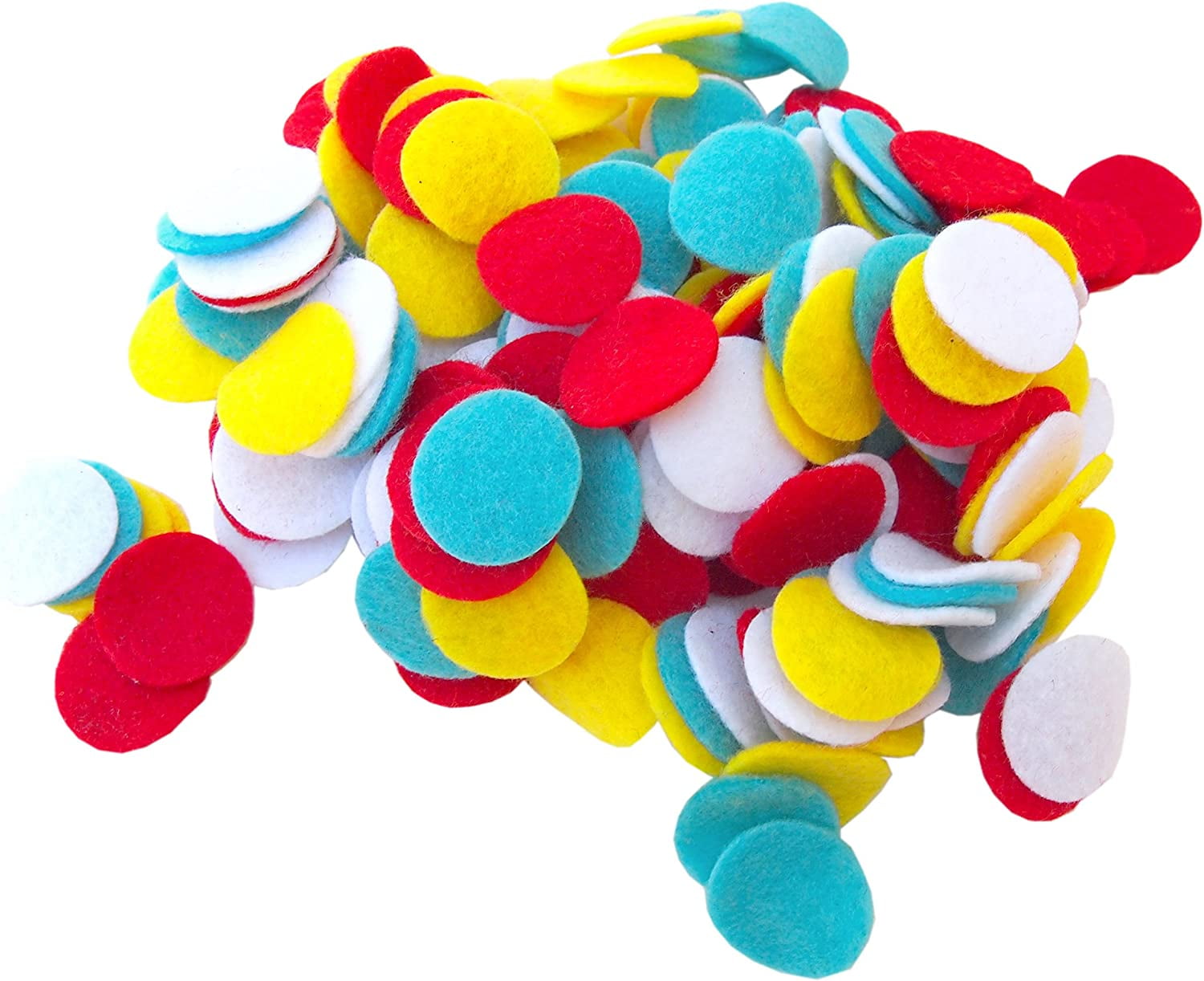 Playfully Ever After Turquoise Blue, Red, White & Yellow Craft Felt