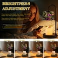 thumbnail image 4 of Candle Warmer Lamp with Timer, Floral Vine Stained Glass Panel Decor Non-slip Wireless Remote Control Wax Melts Warmer with 4 Bulbs for Home Office Dorm, Birthday Gifts for Women, 4 of 7