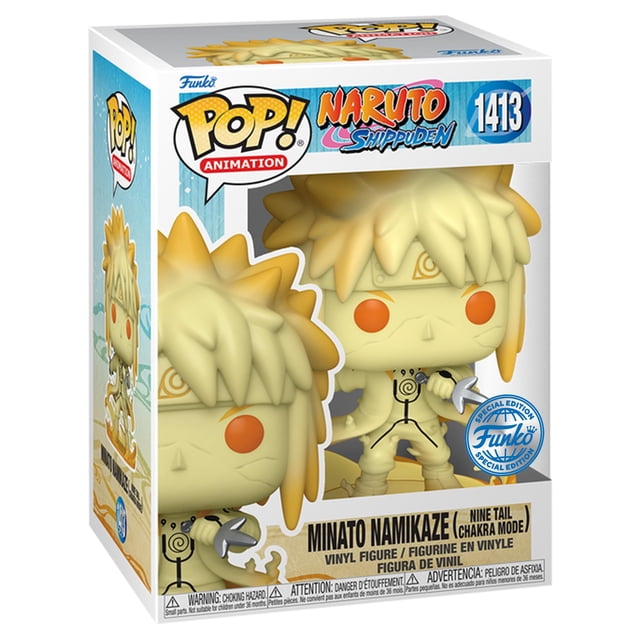 ¡Funko Pop! Anime: Naruto Shippuden - Minato Namikaze (Modo Chakra de Nueve Colas) Edición Especial Multicolor Exclusivo #1413