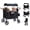 Black, variant on 4-Seater Wagon Stroller for Kids, Linor All-Terrain Folding Wagon with Adjustable Push Handles, Removable Canopy, Snack Tray, Large Storage Bag & Phone Holder