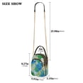 thumbnail image 3 of Leather Handbag Crossbody Bag Beautiful Lotus Flowers, 3 of 7