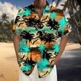 thumbnail image 3 of Camisas Y s Camisa para hombre Camisa de playa de manga corta holgada informal (Mint Green, XXL), 3 of 4