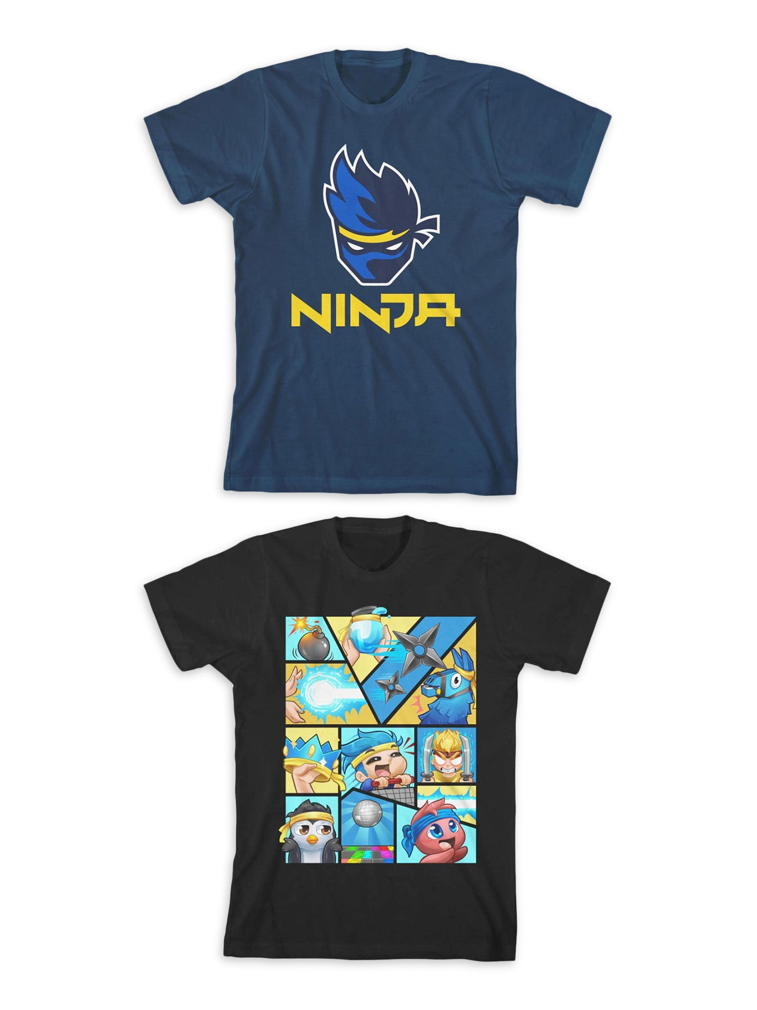 Ninja - Ninja Boys Logo & Comic Panel Graphic T-Shirts 2-Pack, Sizes 4-18 - Walmart.com