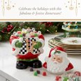 thumbnail image 5 of Spode Christmas Tree Black & White Santa Candy Jar - 8-Inch Ceramic Candy Storage Jar with Lid - Decorative Christmas Cookie Container for Holiday Kitchen Counter Displays, Treats, and Gifts, 5 of 7