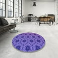 thumbnail image 4 of Ahgly Company Machine Washable Indoor Rectangle Transitional Purple Amethyst Purple Area Rugs, 2' x 5', 4 of 7